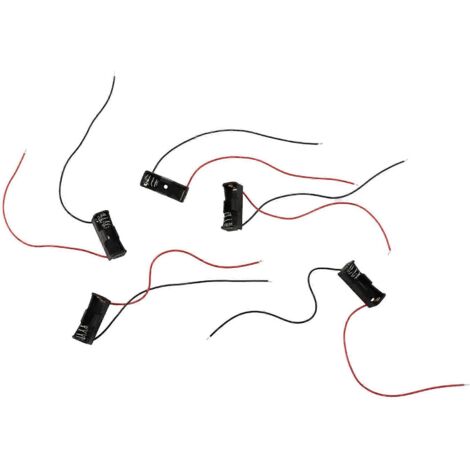 5 Pièces Support Pile 23A 12V - Boîtier Clip Noir pour A23 (1/5)