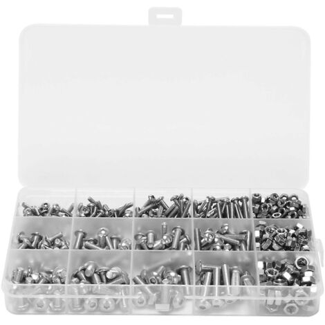 Kit de 500 vis et écrous en acier inoxydable M3 M5 avec clé (1/5)