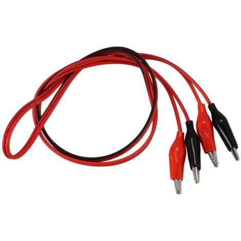 1M Câble de Test avec Pinces Crocodile Double Extrémité pour Connexions Électriques (1/5)