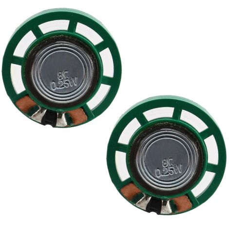 2 Haut-parleurs ronds 27mm aimant externe 8 Ohm 1/4W pour amplificateurs audio DIY (1/5)