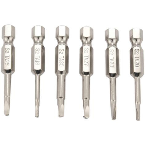 6 pièces embouts triangulaires acier S2 magnétiques 1,8/2/2,3/2,5/2,7/3 mm (1/5)