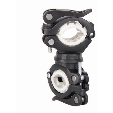 Phare de vélo rotatif 360° avec support double, noir et blanc (1/5)