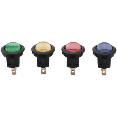 4 interrupteurs à bascule LED 12V éclairés pour tableau de bord - Marche/Arrêt SPST (1/5)