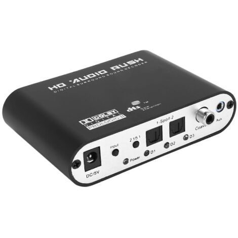 Décodeur Audio 5.1 CH SPDIF Coaxial vers RCA DTS AC3 pour PS3 et Home Cinéma (1/5)