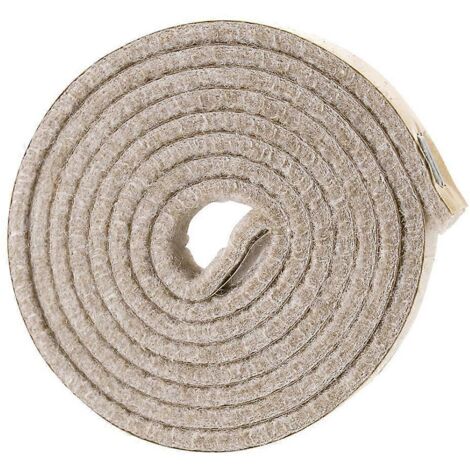 Rouleau de feutre adhésif autocollant (1,27 cm x 152 cm), couleur blanc crème pour surfaces (1/4)