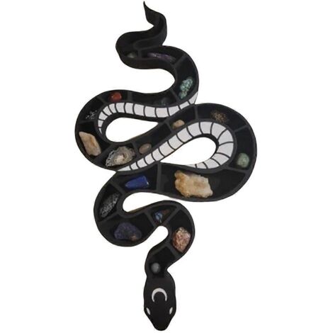 Étagère de rangement en bois serpentine pour cristaux, décoration intérieure A-- (1/5)