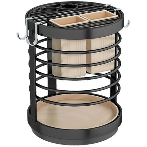 Support porte-couteaux pour couteaux de cuisine, support en métal noir (1/5)
