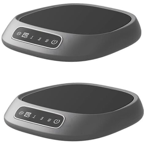 Lot de 2 dessous de verre chauffants intelligents pour bureau - Garde le lait et le café au chaud - Gris (1/5)