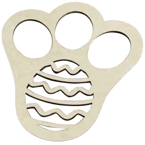 Pochoir empreinte de patte de lapin de Pâques pour sol - Modèle d'empreinte de patte de lapin (1/5)