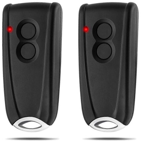 Lot de 2 télécommandes pour ouvre-porte de garage EcoStar compatible avec Hormann Liftronic - Noir (1/5)