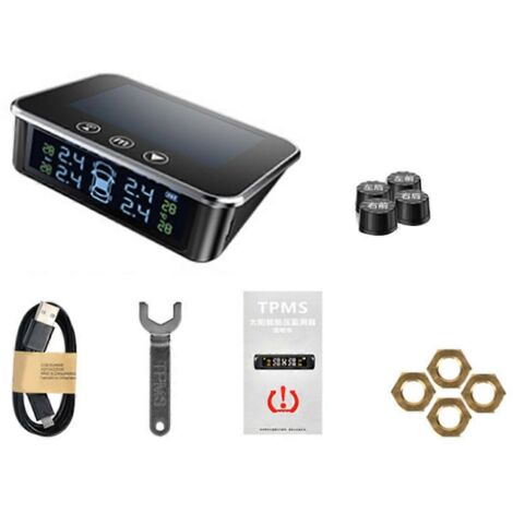 Capteurs de pression des pneus externes pour voiture, alarme de pneu, affichage LCD numérique --- (1/5)