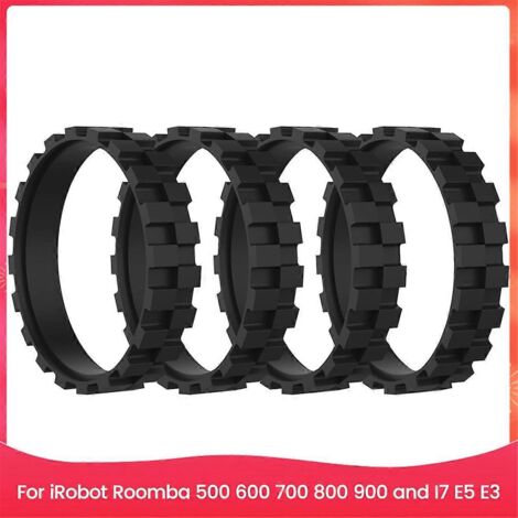 Lot de 4 pneus de rechange pour robot aspirateur iRobot (roues, pneus, voir photo) (1/5)