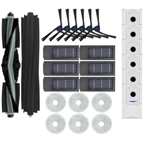 Balai à franges à rouleau latéral avec sac à poussière et filtre HEPA pour Deebot X2 Omni-- (1/5)