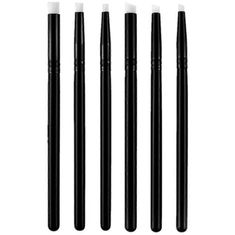 Pinceaux plats/biseautés miniatures de précision pour le mélange de couleurs et la peinture - (1/5)