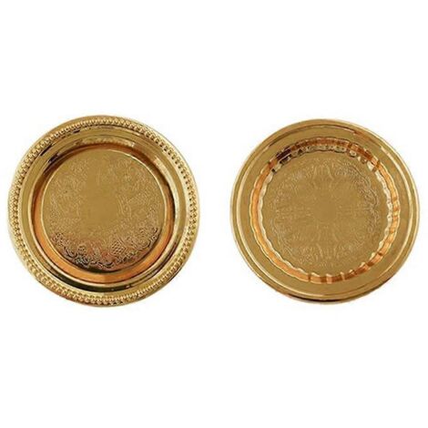Plateau de rangement vintage pour bijoux, plateau rond à pois + plateau à bord plat - A (1/5)