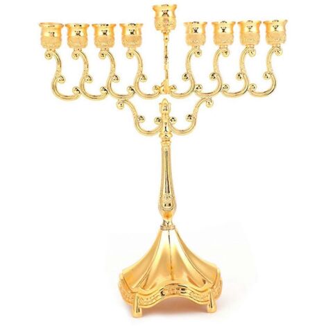 Bougeoir élégant et haut de gamme, décoration de table, doré-- (1/5)