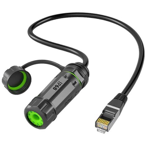 Panneau femelle blindé CAT6A M20 RJ45 étanche IP68 avec câble-- (1/5)