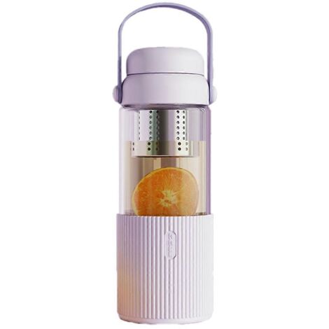 Mug à café en verre transparent de 520 ml avec couvercle C-- (1/5)