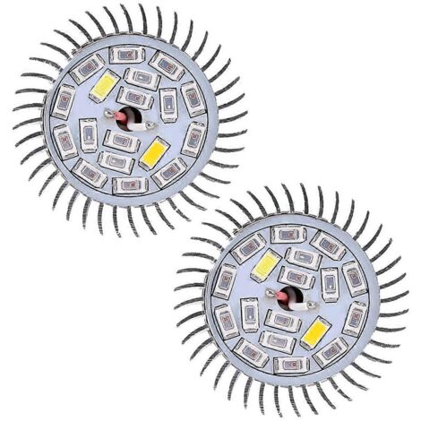 Lot de 2 lampes de croissance pour plantes E14, spectre complet, LED 85-265V, 18W (1/5)
