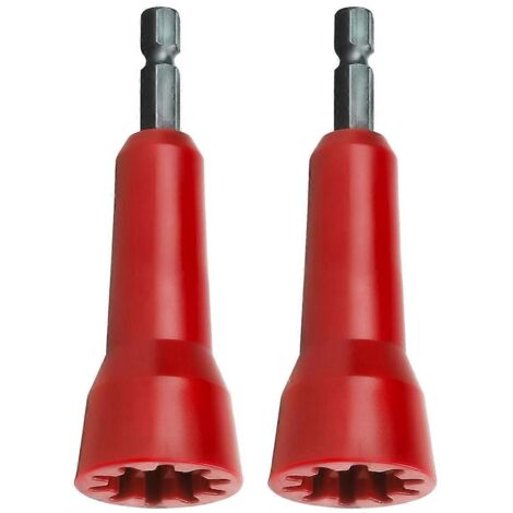 Outil de torsion de fil, torsadeur, avec mandrin de 1/4 pouce, paquet de 2 (rouge) -- (1/5)