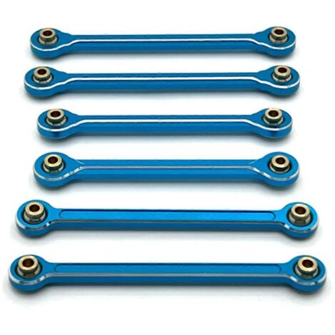 Kit de biellettes de direction et de traction pour voiture RC bleue (1/5)