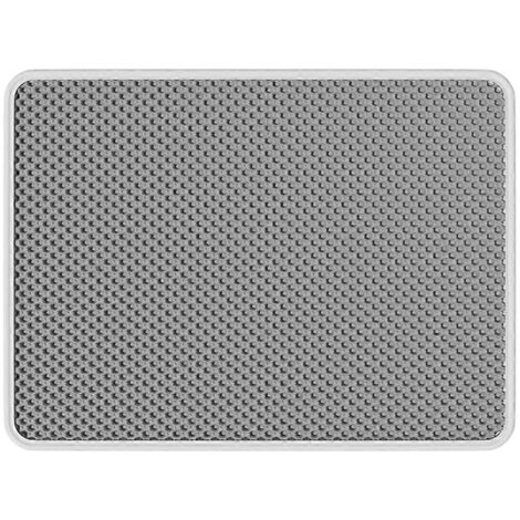 Tapis de litière pour chat double couche, imperméable et résistant à l'urine, avec griffoir intégré (voir photo). (1/5)