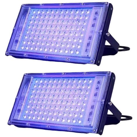 Lot de 2 lampes UVA à lumière noire 220 V, IP65, prise UE, 100 W (1/5)