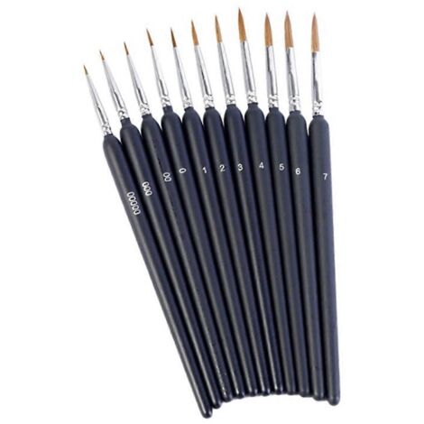 Ensemble de 11 pinceaux miniatures pour la peinture artistique - (1/5)