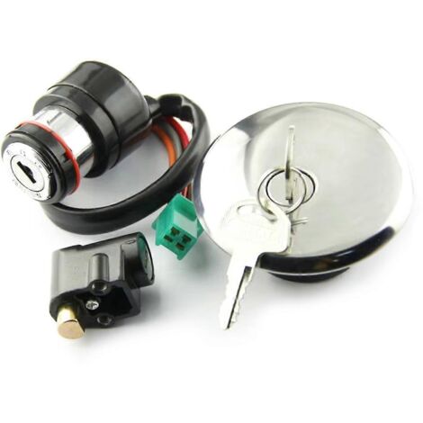 Kit de clé pour contacteur d'allumage, bouchon de réservoir d'essence et verrou de selle de moto--- (1/5)