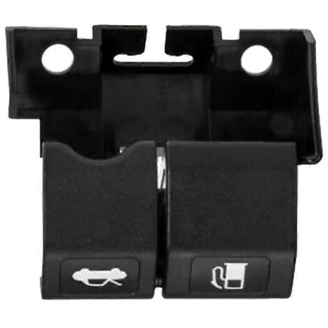 Ensemble de bouton de commande de verrouillage d'ouverture du réservoir de carburant du capot de voiture Nissan - Noir (1/5)