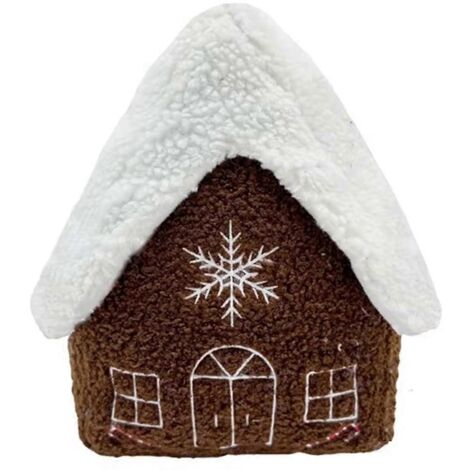Coussin décoratif en peluche Maison en pain d'épice --- (1/5)