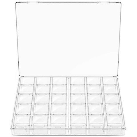 Boîtes de rangement empilables à 30 compartiments avec couvercles, mini-conteneurs - comme illustré - (1/5)