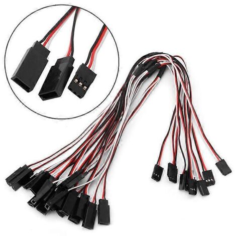 Lot de 5 câbles d'extension en Y pour servo RC, 15 cm (1/5)