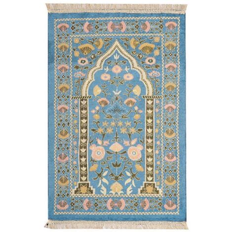 Tapis de prière bleu pour le culte - (1/5)