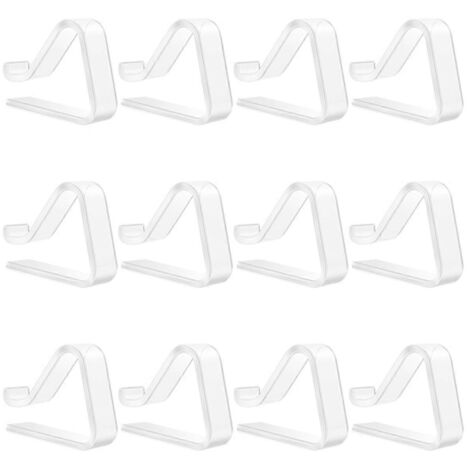 Lot de 12 pinces à nappe transparentes, pinces à nappe, coupe-vent - B (1/5)