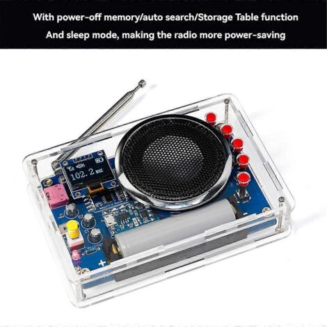 Kit de radio FM à monter soi-même, kit électronique d'entraînement à la soudure, kit de production et d'assemblage --- (1/5)