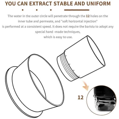 Tasse à café expresso amovible pour cafetière à piston -- (1/5)