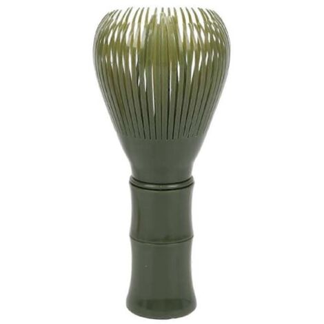 Fouet à matcha traditionnel réutilisable en résine PP verte --- (1/5)