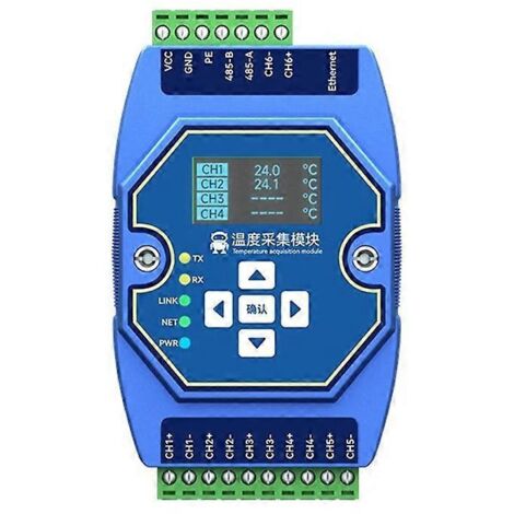 Module d'acquisition de température 6 voies type K, entrée thermocouple Modbus -- (1/5)