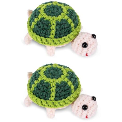 Mini tortues au crochet faites à la main, animaux au crochet -- (1/5)