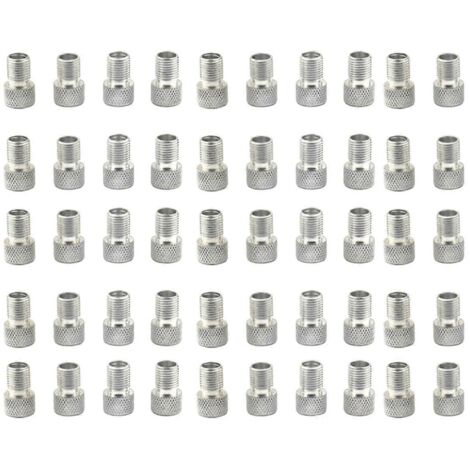 Adaptateur de valve de vélo en alliage d'aluminium, accessoires de vélo argentés (1/5)