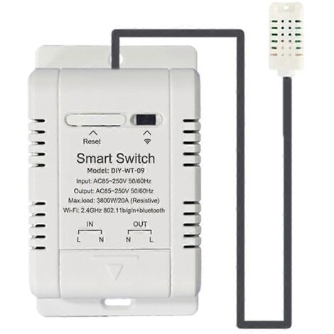 Interrupteur intelligent WiFi de température et d'humidité avec capteur 1M-- (1/5)