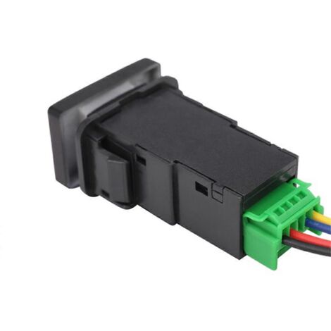 Lot de 2 interrupteurs marche/arrêt lumineux à LED bleue 12 V pour noir-- (1/5)