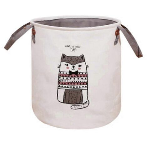 Panier à linge pliable, pour résidences étudiantes, chat-- (1/5)