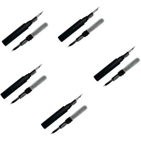 Lot de 10 brosses de nettoyage douces pour écouteurs Bluetooth, noires. (1/5)
