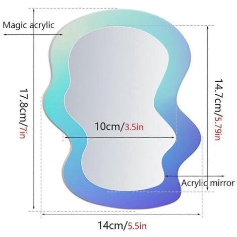Miroirs de casier scolaire en acrylique avec dos magnétique -- (1/5)