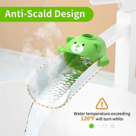 Bouée anti-brûlures et anti-éclaboussures en silicone pour enfants, motif dessin animé vert -- (1/5)