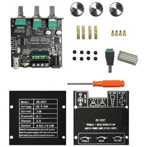 Module d'alimentation numérique Bluetooth 2.0 stéréo double Mercy -302T (1/5)