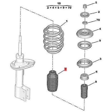 1 cache-poussière pour tige de piston avant de voiture --- (1/5)