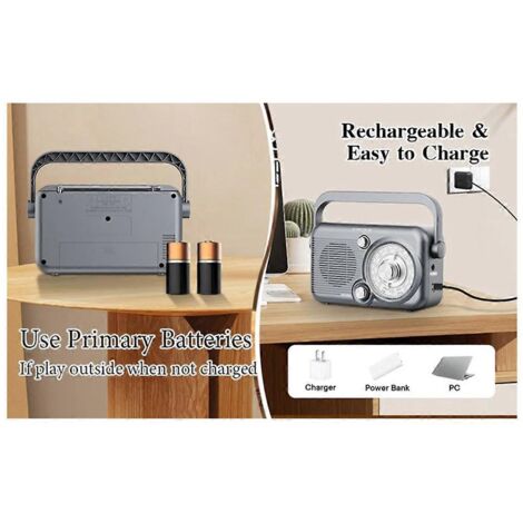 Radio portable multifonctionnelle à bande complète FM/AM-- (1/5)